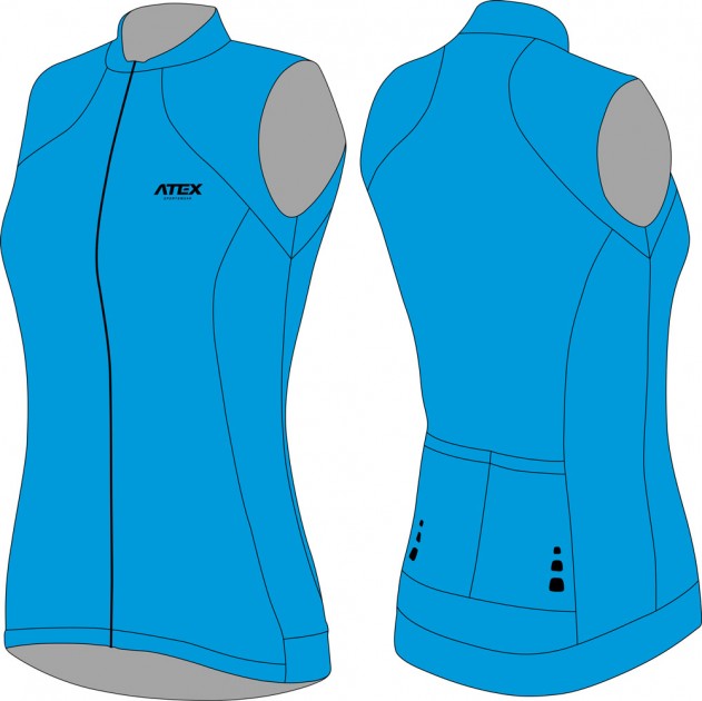 Women's cycling jersey without sleeves