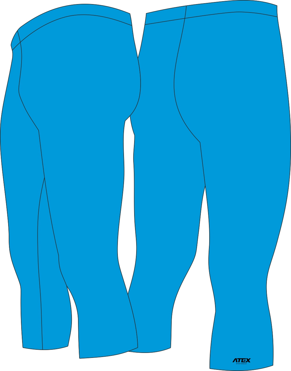 3/4 stretch athletic-running trousers