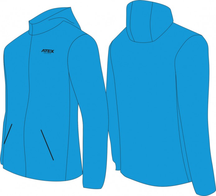 Sports hoodie with hood, zipped pockets